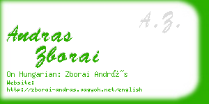 andras zborai business card